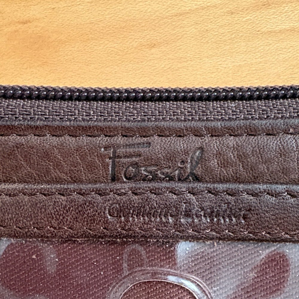 Fossil Brown Leather Key & Card Holder - Picture 6 of 8